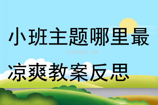 小班主題哪里最涼爽教案反思
