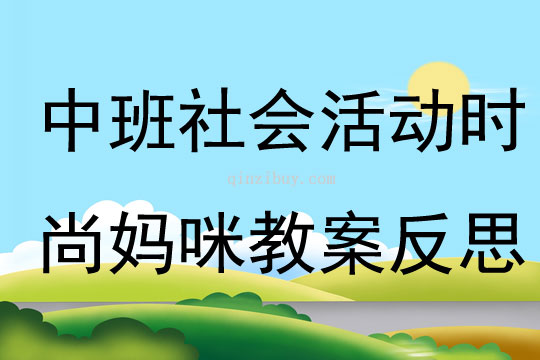 中班社會活動時尚媽咪教案反思