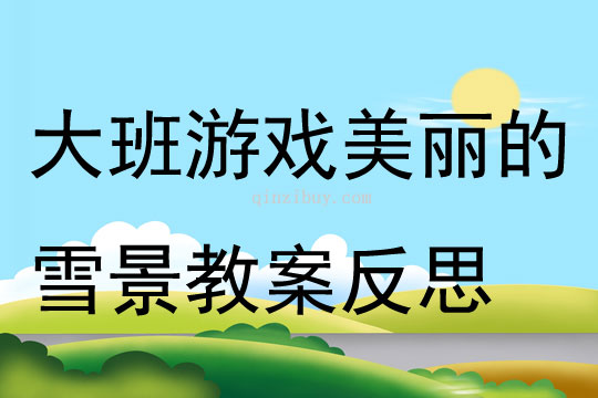 大班游戲美麗的雪景教案反思