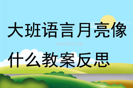大班語言月亮像什么教案反思