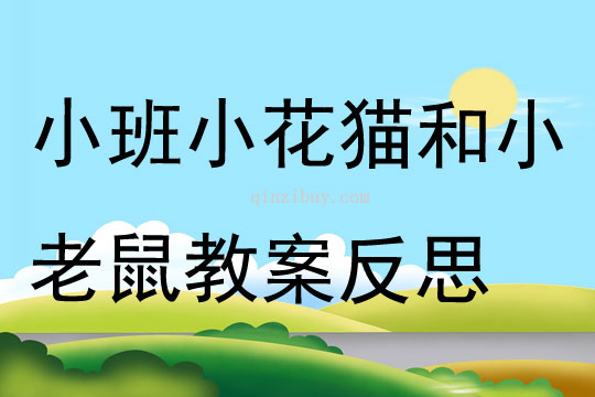 小班音樂小花貓和小老鼠教案反思