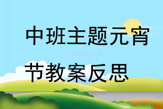 中班主題元宵節教案反思