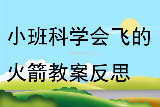 小班科學會飛的火箭教案反思