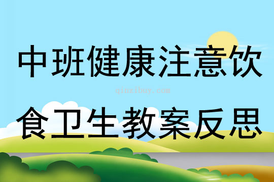中班健康注意飲食衛生教案反思