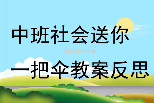 中班社會(huì)送你一把傘教案反思