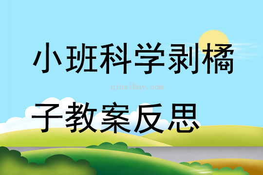 小班科學公開課剝橘子教案反思