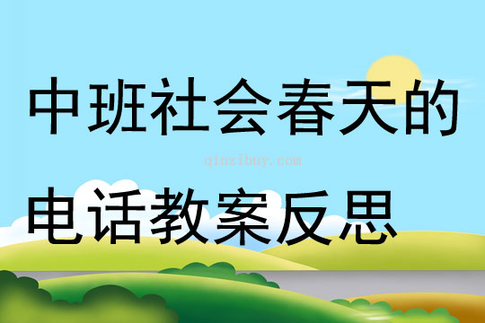 中班社會春天的電話教案反思