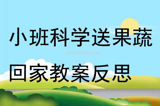 小班科學送果蔬回家教案反思