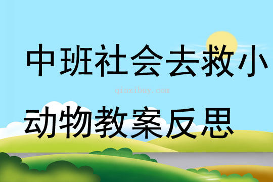 中班社會去救小動物教案反思