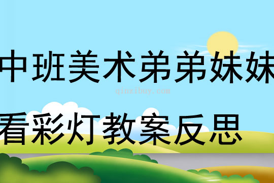 中班美術優質課弟弟妹妹看彩燈教案反思