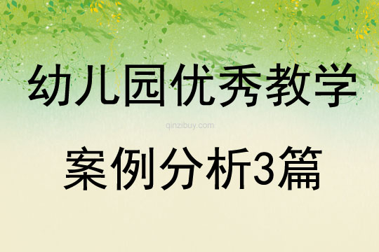 幼兒園優(yōu)秀教學(xué)案例分析3篇