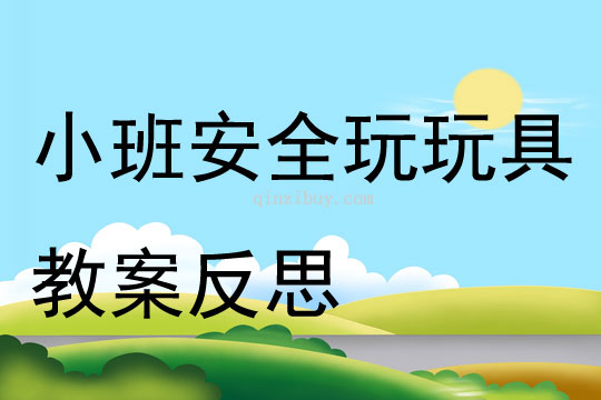 小班安全安安全全玩玩具教案反思