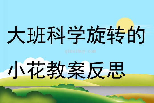 大班科學旋轉的小花教案反思