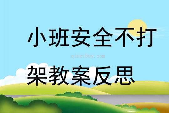小班安全不打架教案反思