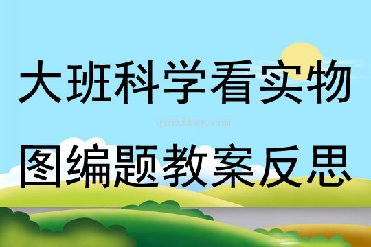大班科學活動看實物圖編題教案反思