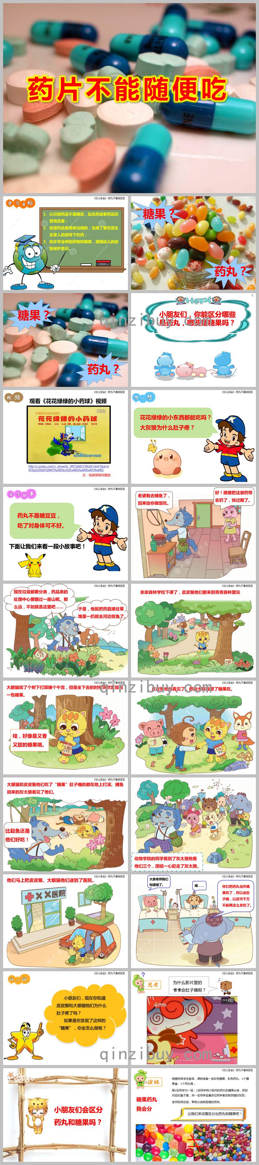 中班健康藥片不能隨便吃PPT課件教案