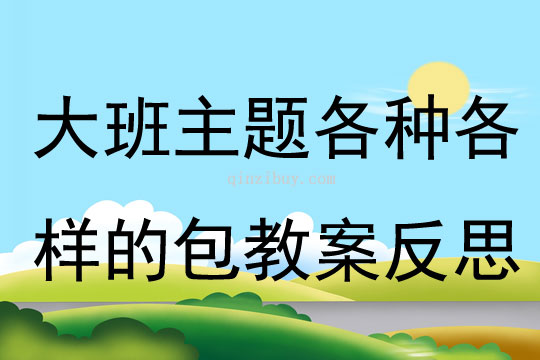 大班主題各種各樣的包教案反思