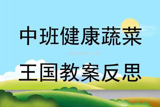 中班健康公開課蔬菜王國教案反思