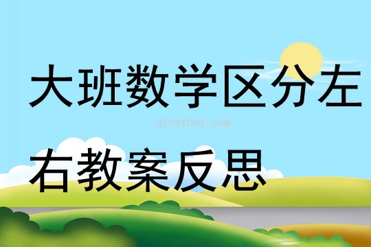 大班數學優質課區分左右教案反思