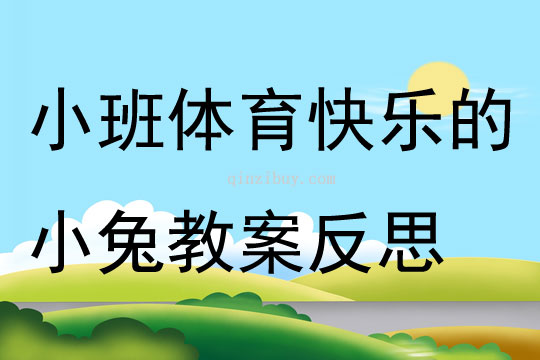 小班體育優質課快樂的小兔教案反思