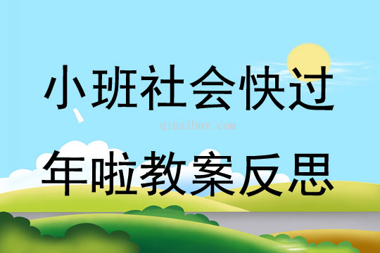 小班社會快過年啦教案反思