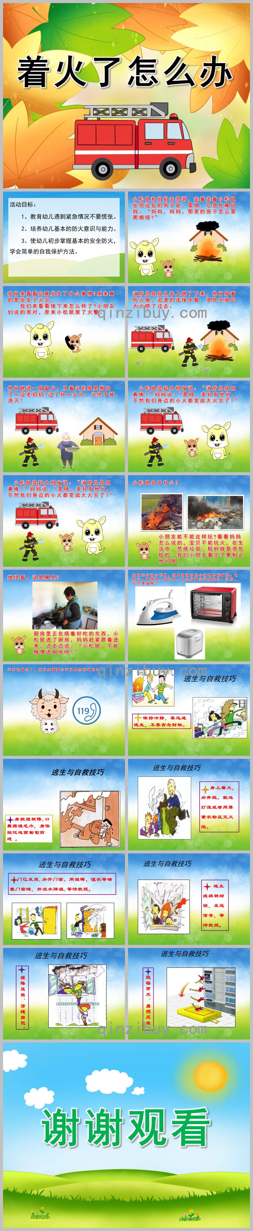 著火了怎么辦PPT課件教案圖片