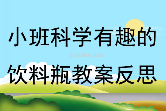 小班科學有趣的飲料瓶教案反思
