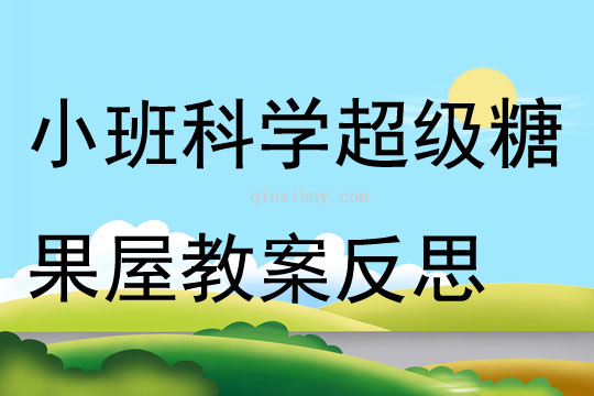 小班科學(xué)超級糖果屋教案反思