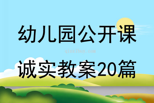 幼兒園公開課誠實教案20篇