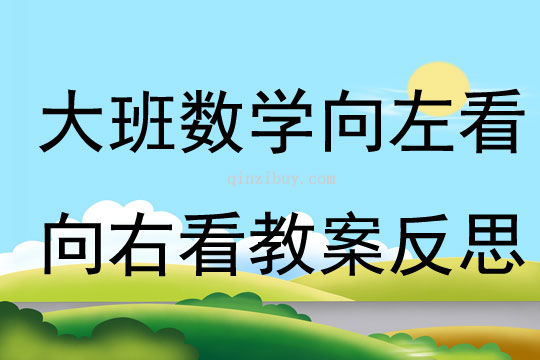 大班數學向左看向右看教案反思
