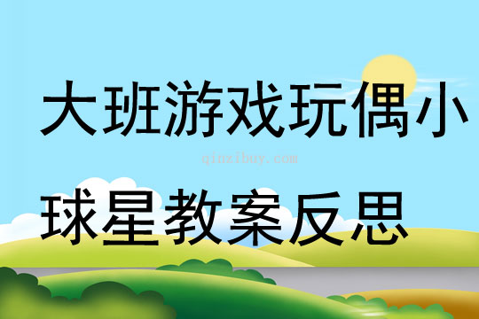 大班游戲玩偶小球星教案反思