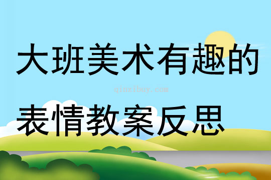 大班美術有趣的表情教案反思