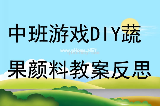 中班游戲DIY蔬果顏料教案反思