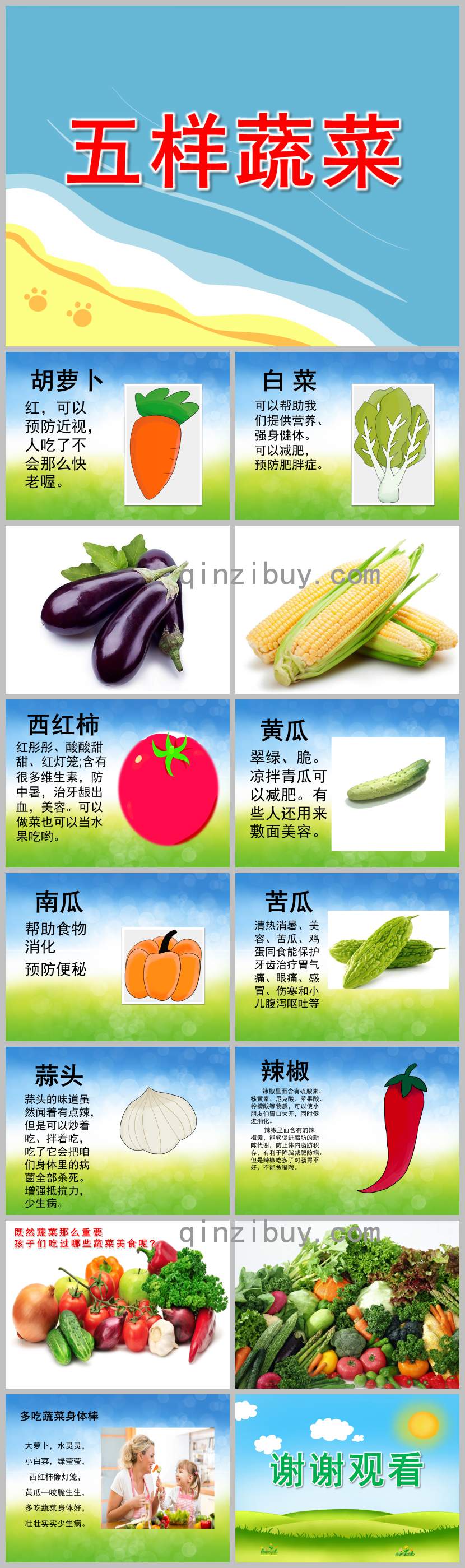 小班美術課件五樣蔬菜PPT課件教案