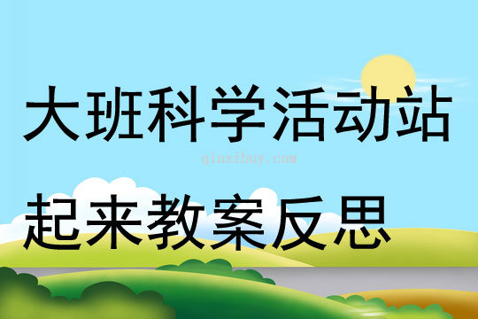 大班科學活動站起來教案反思