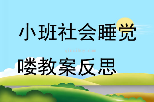小班社會睡覺嘍教案反思