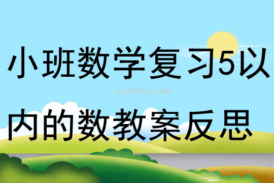 小班數(shù)學(xué)復(fù)習(xí)5以內(nèi)的數(shù)教案反思