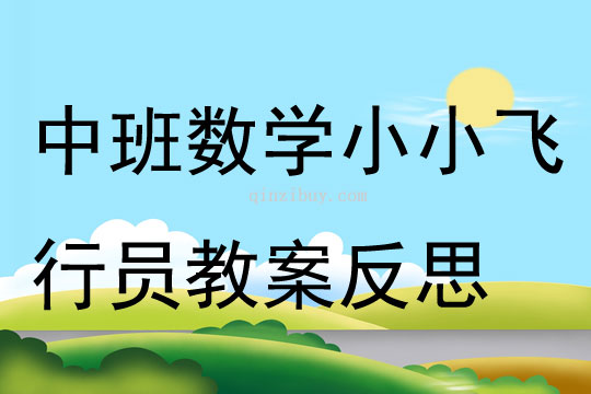 中班數(shù)學(xué)小小飛行員教案反思