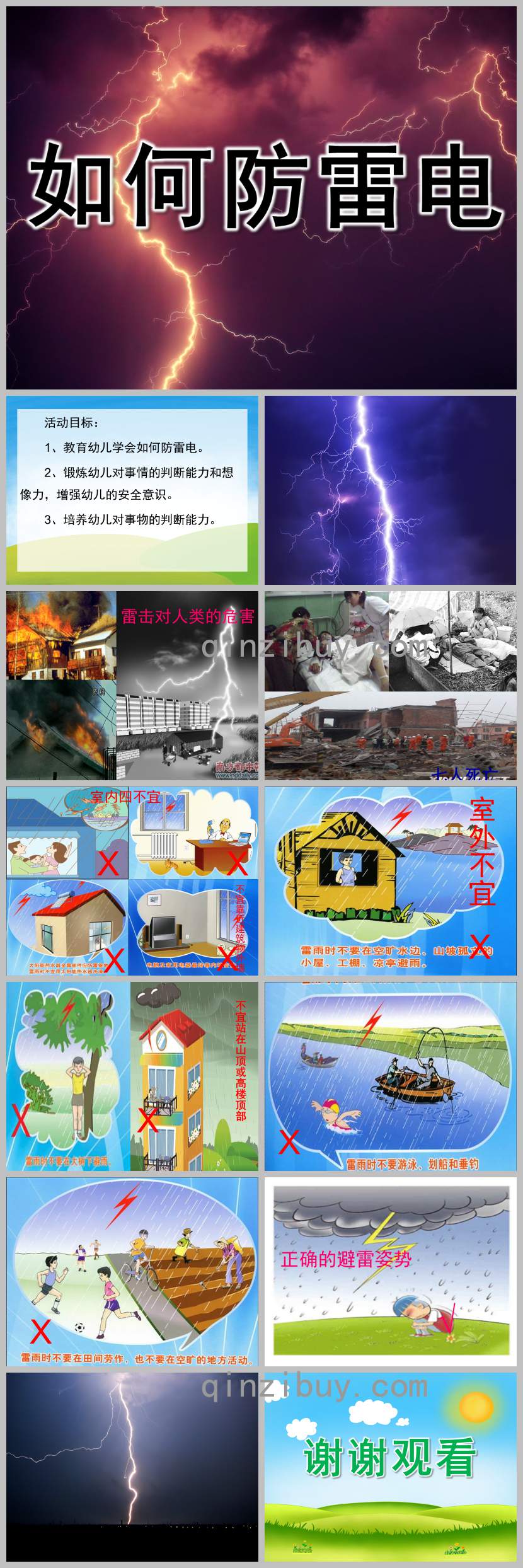 如何防雷電PPT課件教案圖片