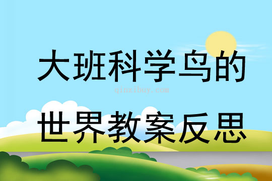 大班科學公開課鳥的世界教案反思