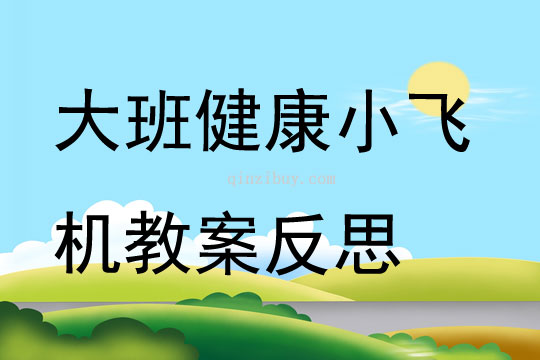 大班健康小飛機教案反思