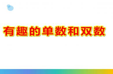 有趣的單數和雙數PPT課件教案圖片