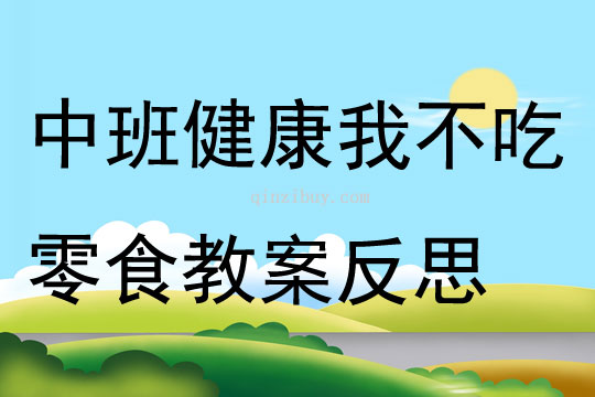 中班健康公開課我不吃零食教案反思