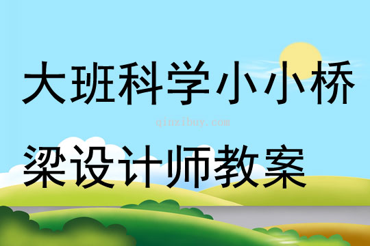 大班科學小小橋梁設計師教案