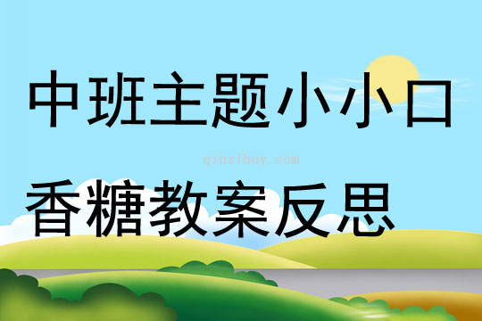 中班主題小小口香糖教案反思
