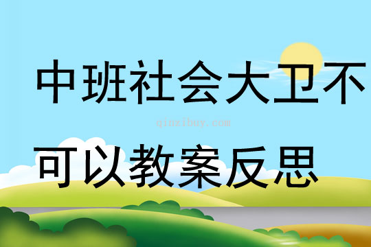 中班社會大衛不可以教案反思