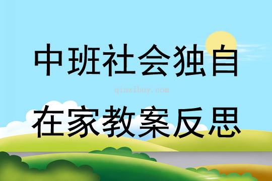 中班社會獨自在家教案反思