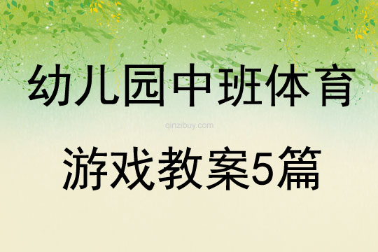 幼兒園中班體育游戲教案5篇