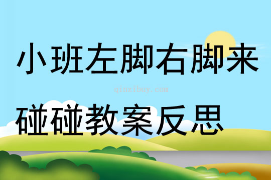 小班健康左腳右腳來(lái)碰碰教案反思