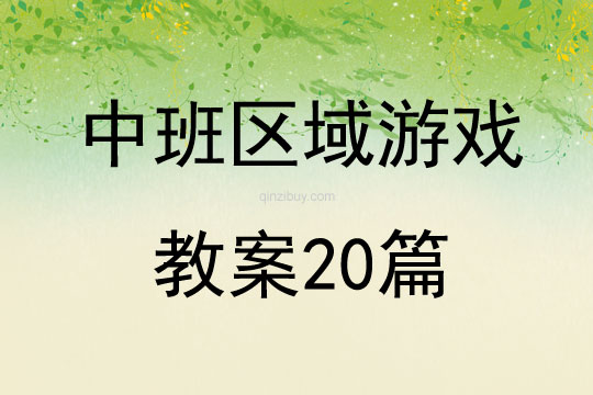 中班區(qū)域游戲教案20篇